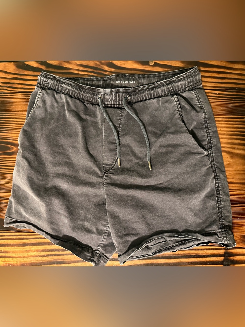 American Eagle Outfitters Women’s Charcoal Drawstring Athletic Shorts